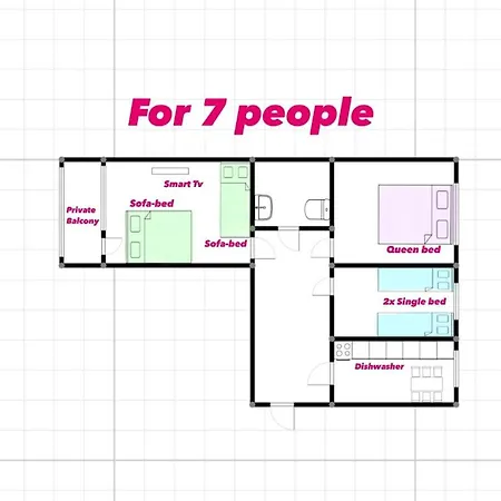 Heart Of Rovaniemi- Cozy 3-room For Up To 7 Guests Rovaniemi