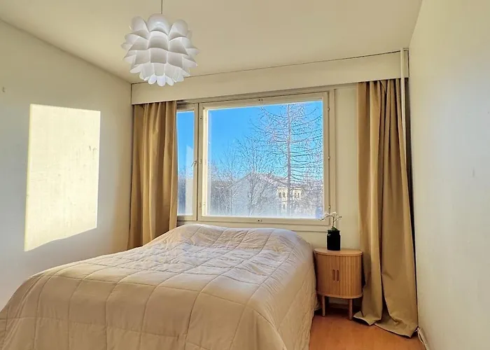 アパート Heart Of Rovaniemi- Cozy 3-room For Up To 7 Guests ロヴァニエミ