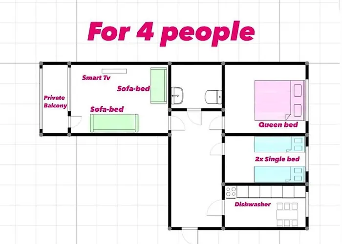 アパート Heart Of Rovaniemi- Cozy 3-room For Up To 7 Guests ロヴァニエミ